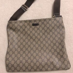 Authentic GUCCI monogram coated messenger bag